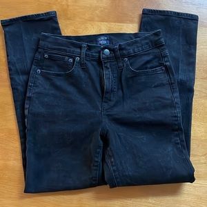 J Crew black straight leg jeans